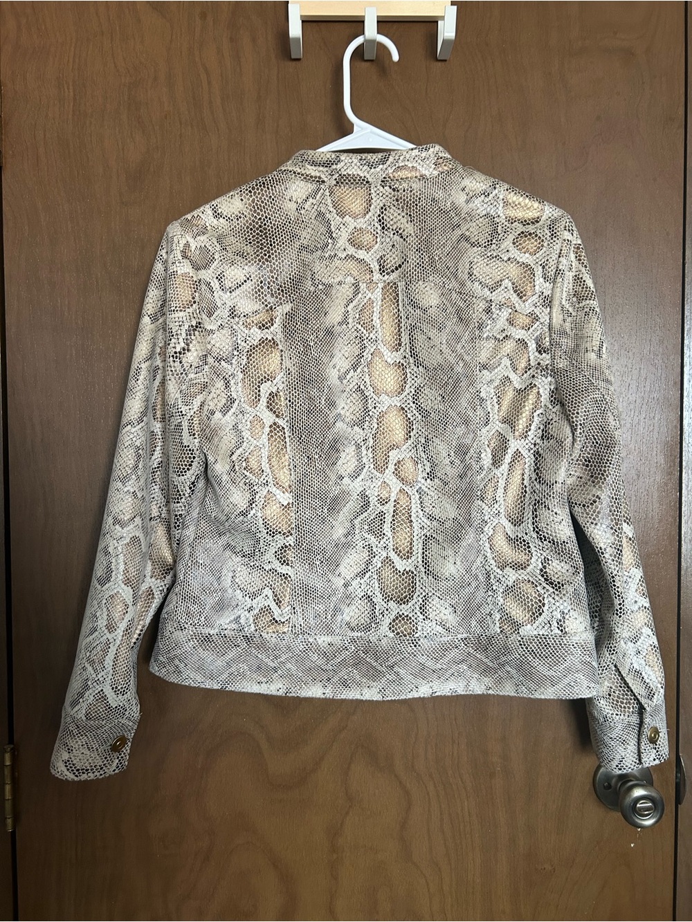 Ruby Rd. Neutral Snake-Print Zip Jacket - Picture 2 of 2